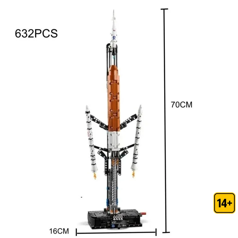 2026 NEW Space Launch System Rocket Bricks, 632PCS STEM Building Toy for Adults Birthday Party Gifts Compatible With Legoed view 5