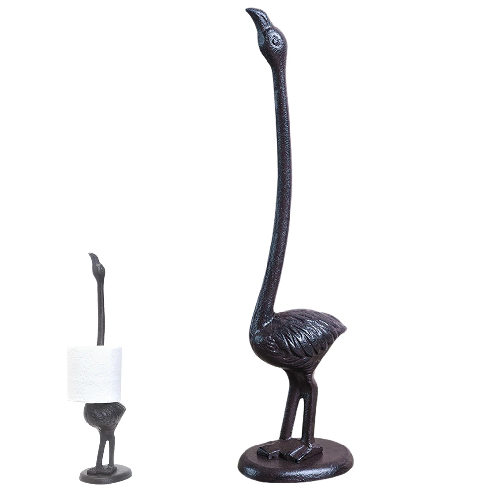 

Flamingo Shaped Metal Paper Towel Holder Countertop Roll Paper Stand For Kitchen Bathroom Desktop Tissue Rack Organizer