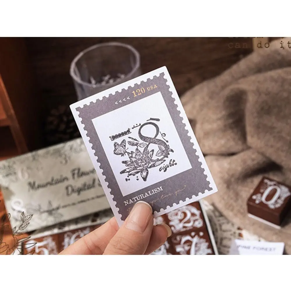 10/27 قطعة عدد طوابع مطاطية خشبية عدة الأبجدية رسالة محفورة بشكل واضح الختام مجموعة الختام اليدوية قبضة مريحة