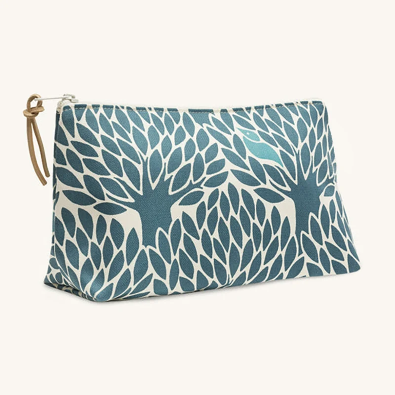 

2026 Новая модная холщовая косметичка с принтом для хранения, большая косметичка, дорожная сумка для хранения, экологически чистая и прочная