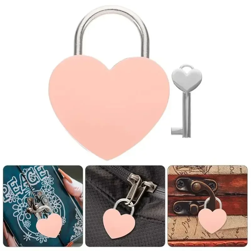 Padlock Locks Locksmall Keys Padlocks Love Heart Suitcase Mini Locker Book Backpack Diarykeyed Bridge Baggage Engraved Luggage