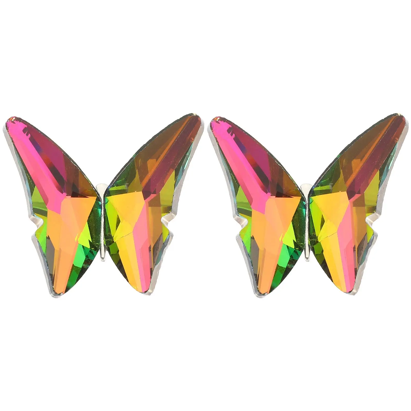 

2 Pcs Butterflies Applique Crystal Decoration Clothing Patches Shoes DIY Accessories Accessories Colors