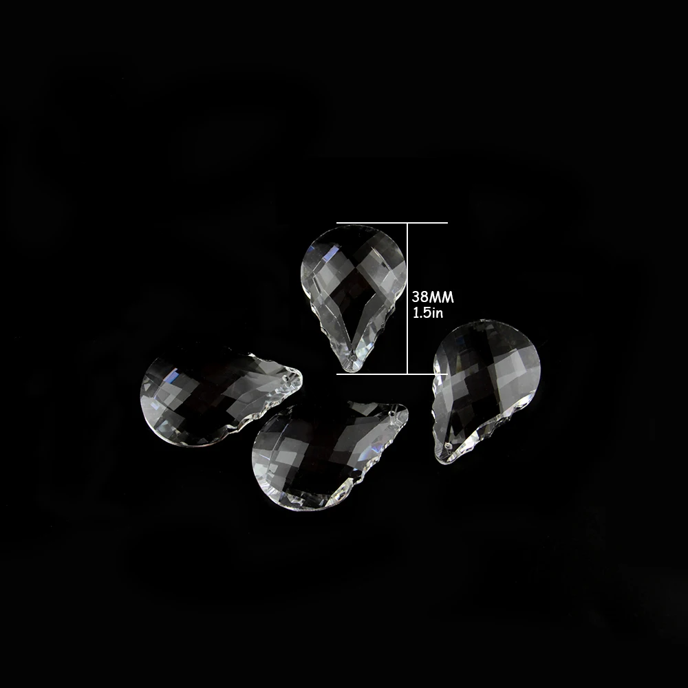 

50pcs/lot 38mm Glass Prism Pendant K9 Crystal Chandelier Part Ornament for Suncatcher Home Wedding Lighting Parts Decoration