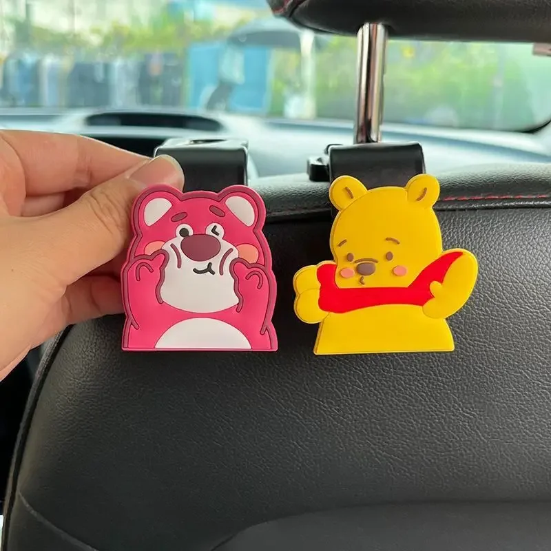 Pooh Bear Lotso new cute creative personality cartoon pattern car seat rear wear-resistant durable multi-functional small hook