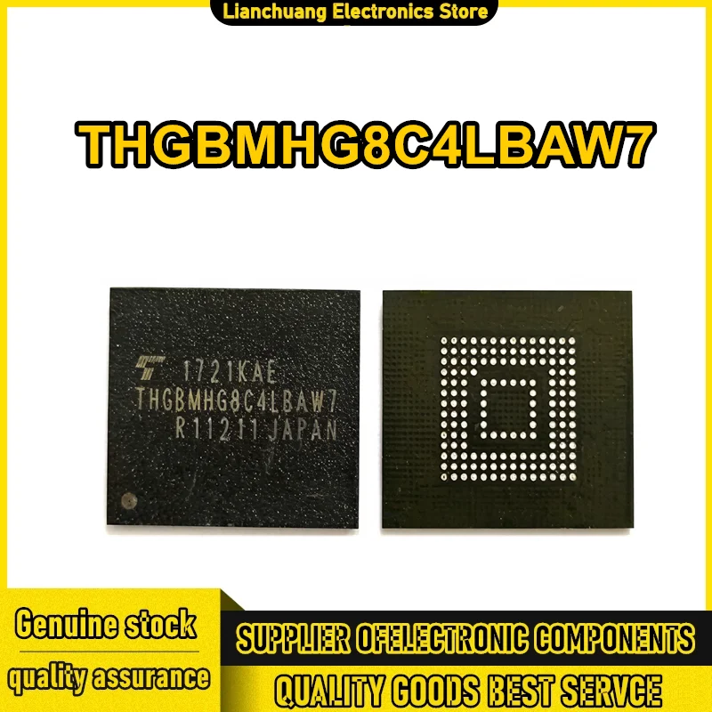 THGBMHG8C4LBAW7 Tail Vertebral BAW7 32GB Industrial Flash EMMC5.1 Version 0-10 IC New Original in stock