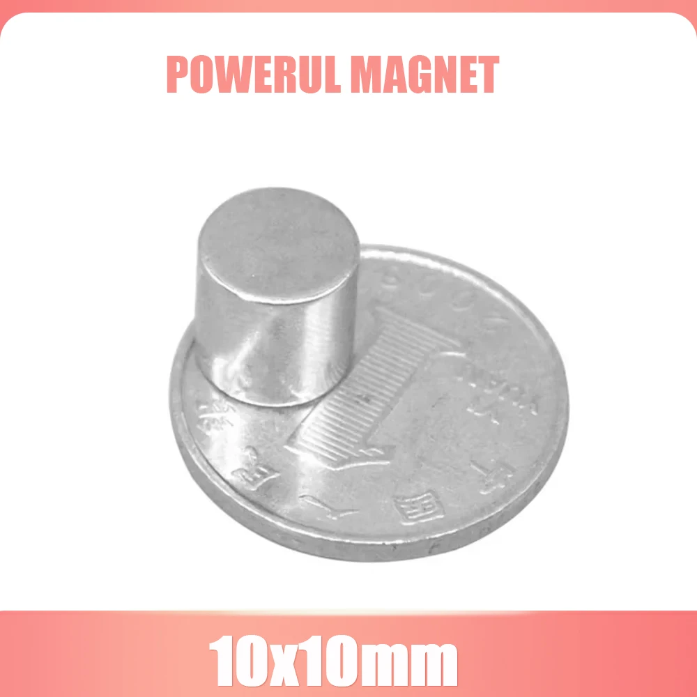 10x10mm Rare Earth Magnets Dia 10x10 Round Neodymium Magnet Strong 10*10mm Permanent Magnet Disc 10*10