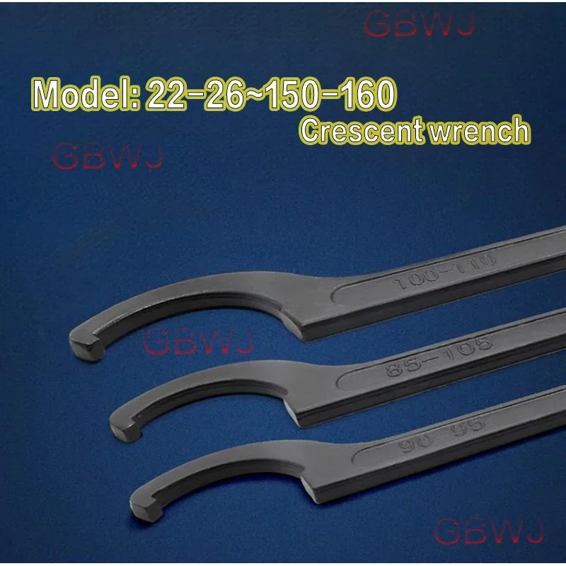 

Crescent Hook Head Round Nut Spanner Round Nut Half Moon Wrench C Shape Wrench Carbon Steel Manual Repair Tools