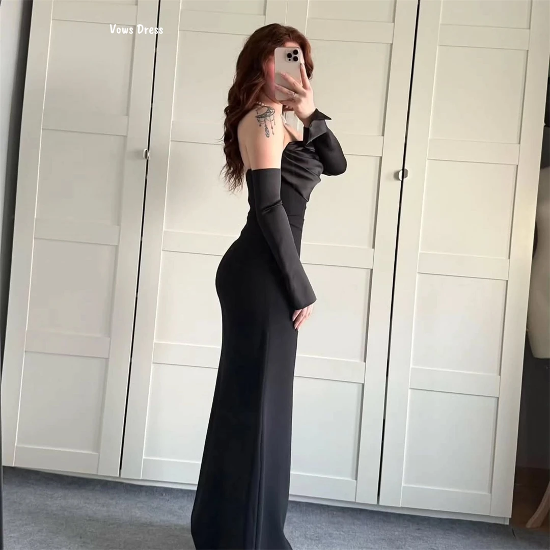 Vows Line A Jurken Galajurk Satijnen Doek Robe Soiree Op maat gemaakte avondjurken Vrouw Elegante luxe galajurk 2025 Feest