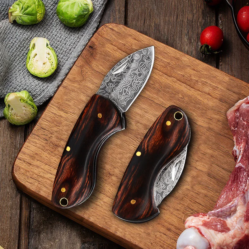 Hand Forged Folding Knife Stainless Steel Mini Knife Multifunctional Small Knife Fruit Knives Fish Filleting Kitchen Knives