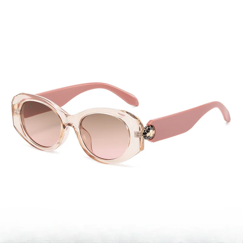 

2024 New Fashion Oval Sunglasses Women Men Trendy Sun Glasses Ladies Street Shot Retro Cool Sneak Eyewears Gafas De Sol UV400