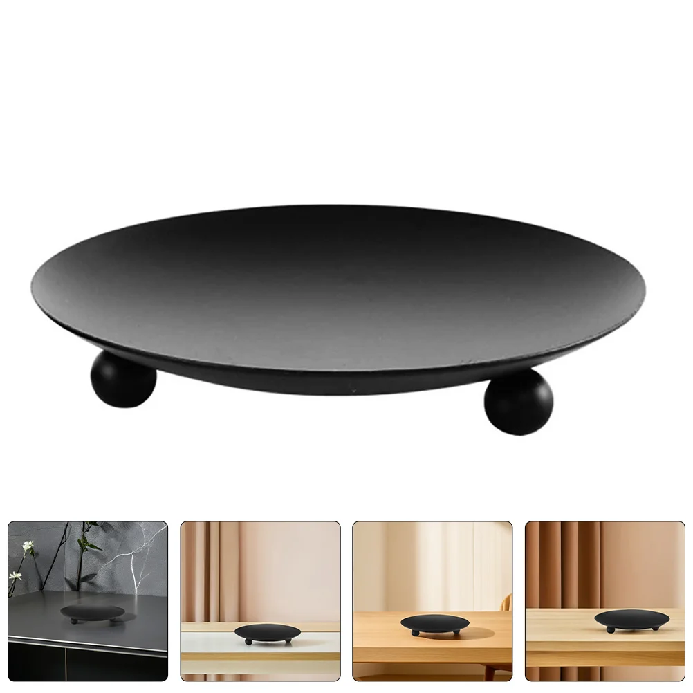 6 قطع من حوامل الحديد باللون الأسود العتيق، صواني ديكور رومانسية لسطح الطاولة لحفلات الزفاف وعيد الميلاد وعيد الشكر