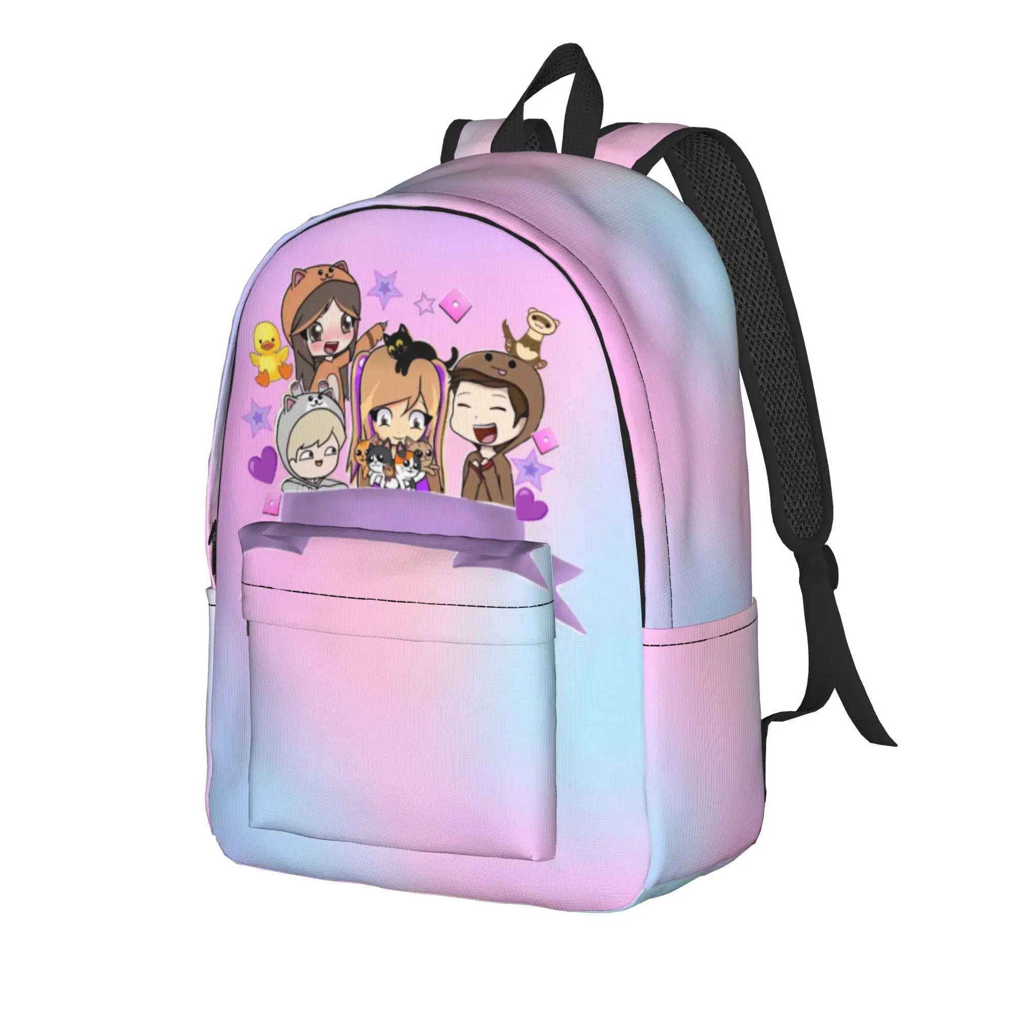 Pastel Banner Group Lyna Vallejos Backpack  Fun Backpacks Male Travel Durable High School Bags Colorful Rucksack