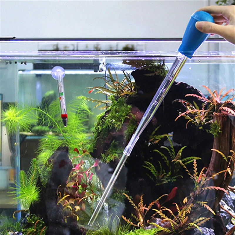 New Effortless, Convenient and Transparent Fish Tank Vacuum Cleaner for Easy Maintenance: Ideal 29cm Length, Available in 35/40/