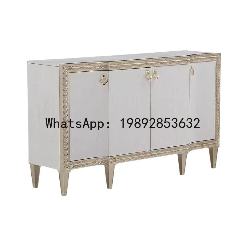 Yy solid wood entryway cabinet - postmodern minimalist living room console table - french retro sideboard