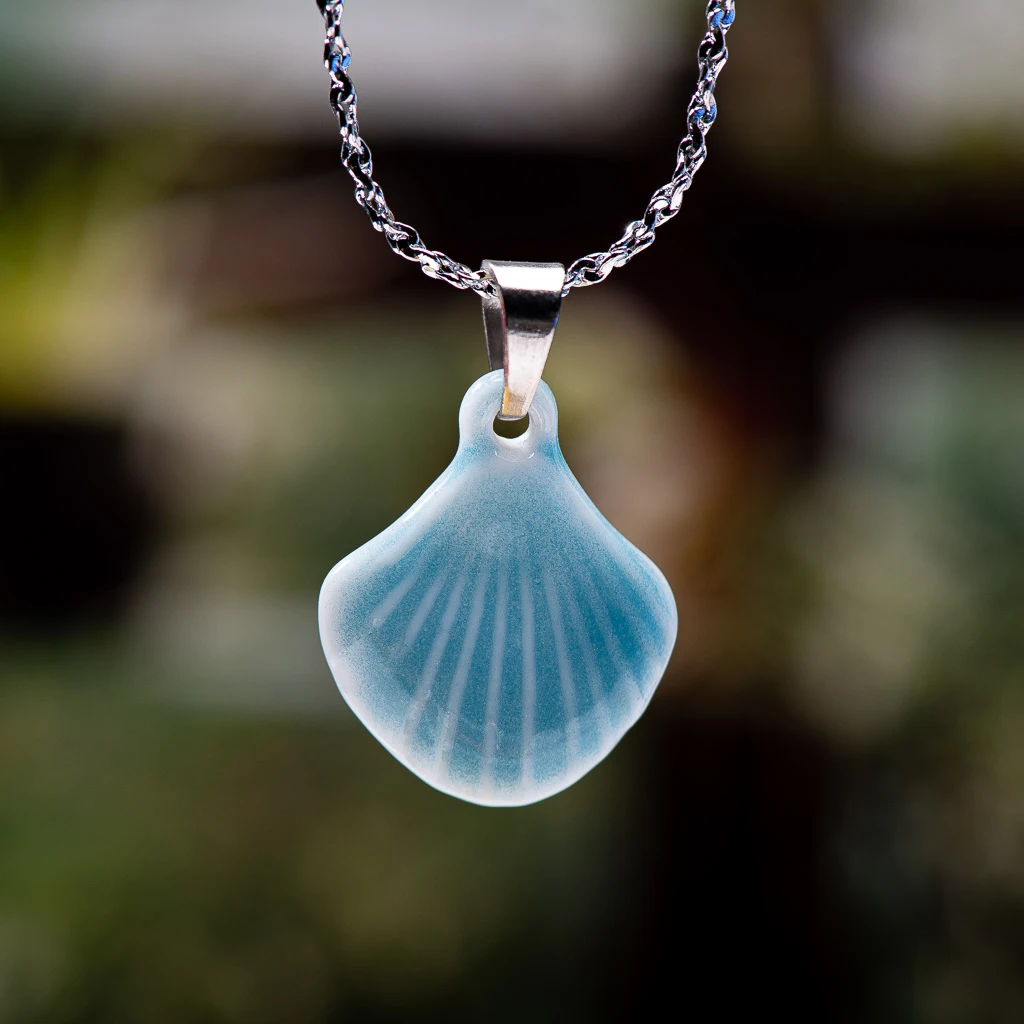 Ceramic Shell And Pendant Necklace Jewellery Porcelain Jewelry Pendant Handmade For Women Girl Gift XN708