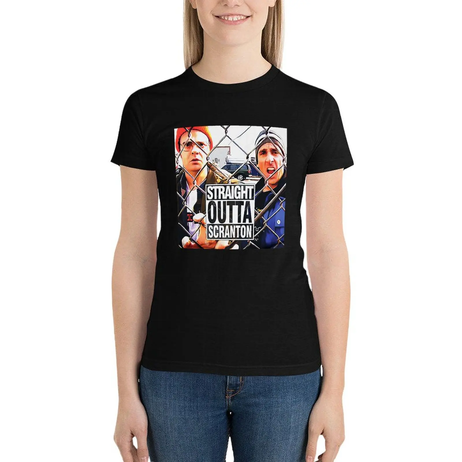 Straight outta scranton T-Shirt Female clothing cute tops tees cute t-shirts for Women