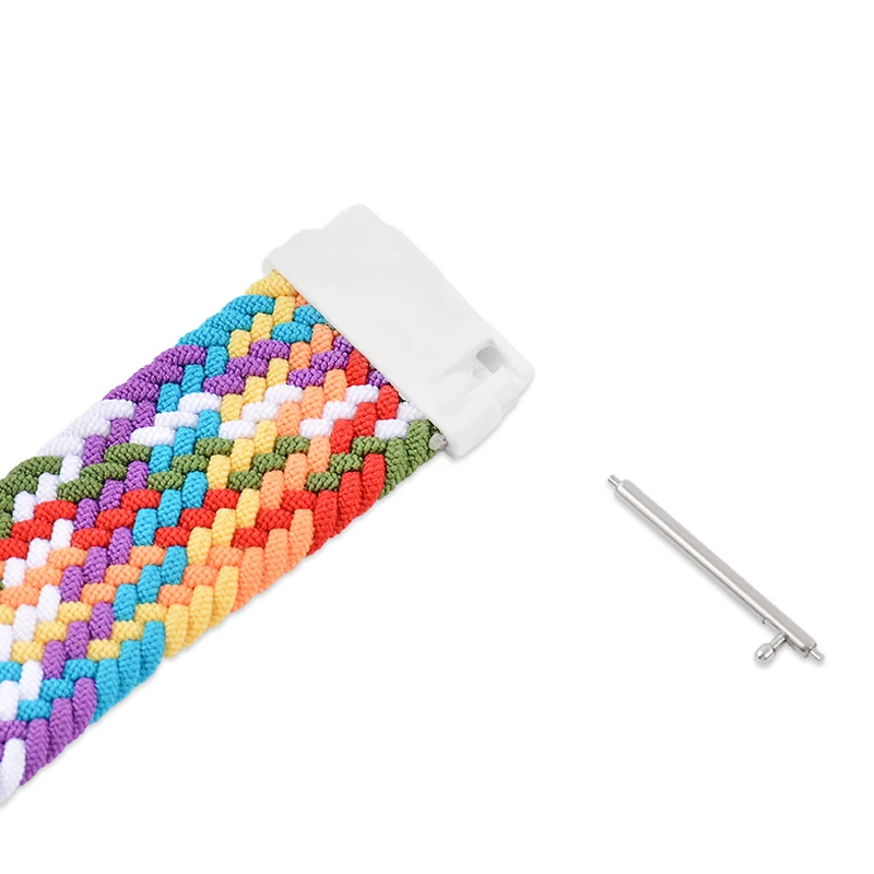 20 mm/22 mm geflochtenes Solo-Loop-Band für Samsung Galaxy 46 mm/42 mm Watch 3 Active 2 Gear S3 Frontier Huawei Watch GT-Armband