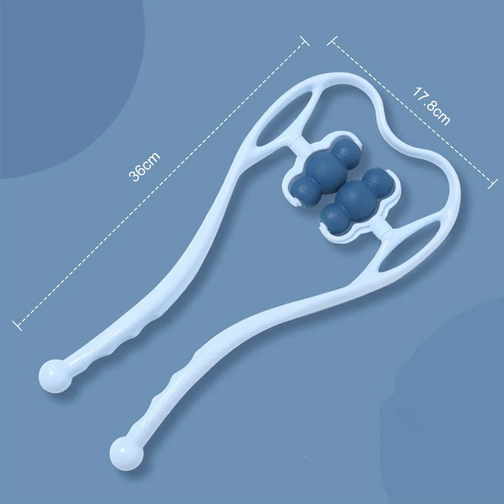 볼 지압 깊은 근육 이완 마사지, 6 륜 목 마사지기, 핸드 헬드 어깨 보조기구, 통증 완화 롤러 마사지 도구