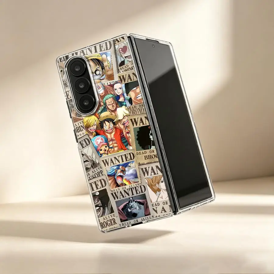 Coque transparente souple Justice Luffy pour Samsung Galaxy Z Fold4 Z Fold6 Z Fold7 Z Fold6 Z Fold5 Z Fold4 Z Fold3 Z Fold5 Z Fold7