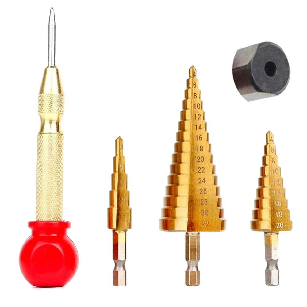 AT21-26-Pack Woodworking Chamfer Drilling Tools Drill Bits Set Wood Plug Cutter Three Pointed Countersink Drill Bits
