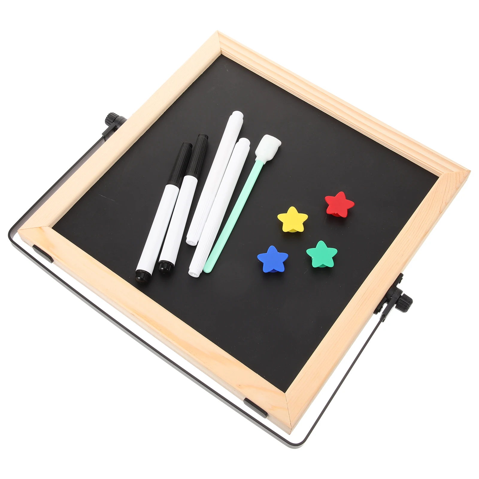 Papan Tulis Magnetik Dua Sisi 25X25Cm Permukaan Tulis Halus Papan Lukis Anak Dapat Dilipat Ruang Kelas Kantor Rumah Tangga