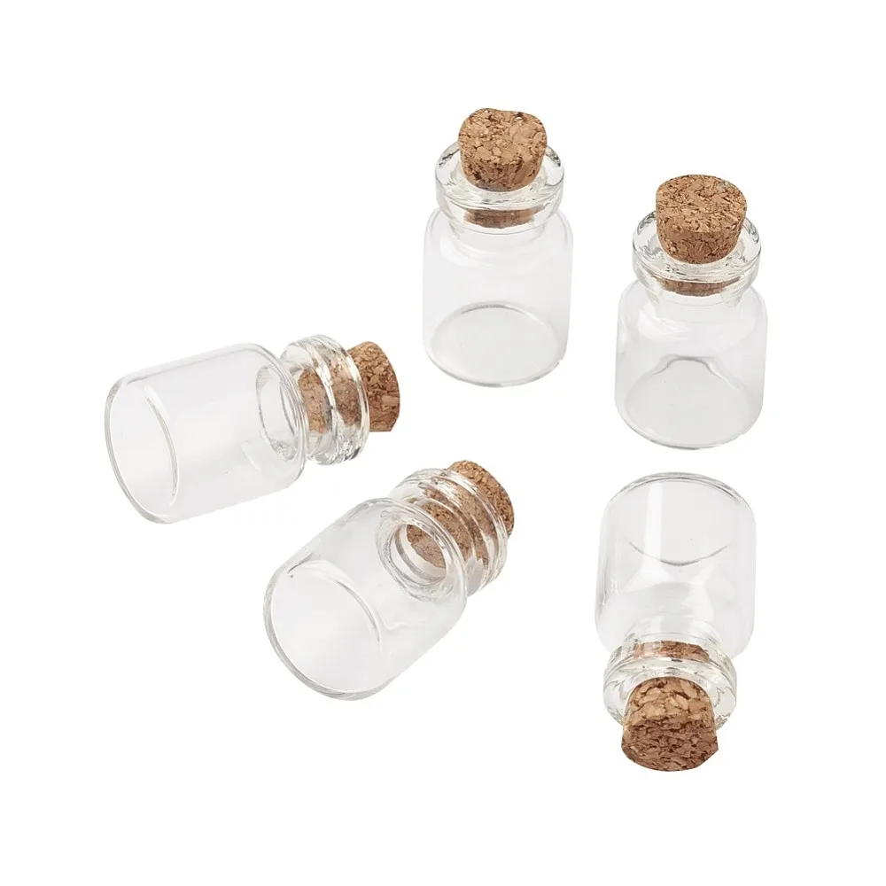 20Pcs Bead Containers Clear Glass Jar Glass Bottles Bottles with Cork Stopper Clear Tiny Glass Bottles for DIY Art Craft Bead
