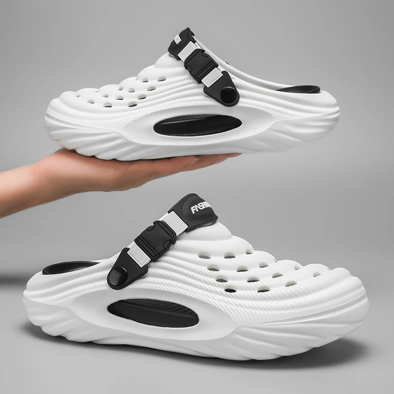Outer Wear Home Casual Sandals Summer Driving Dual-Purpose Operating Room Baotou Clogs Soft Sole Slippers for Men