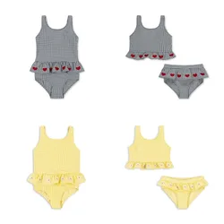 Baby Girls Swimwear Love Two Pieces Sunscreen Swimsuit  Girl Swimwears  Bikinis Kids Swimming  Children's Swimsuits Mayo