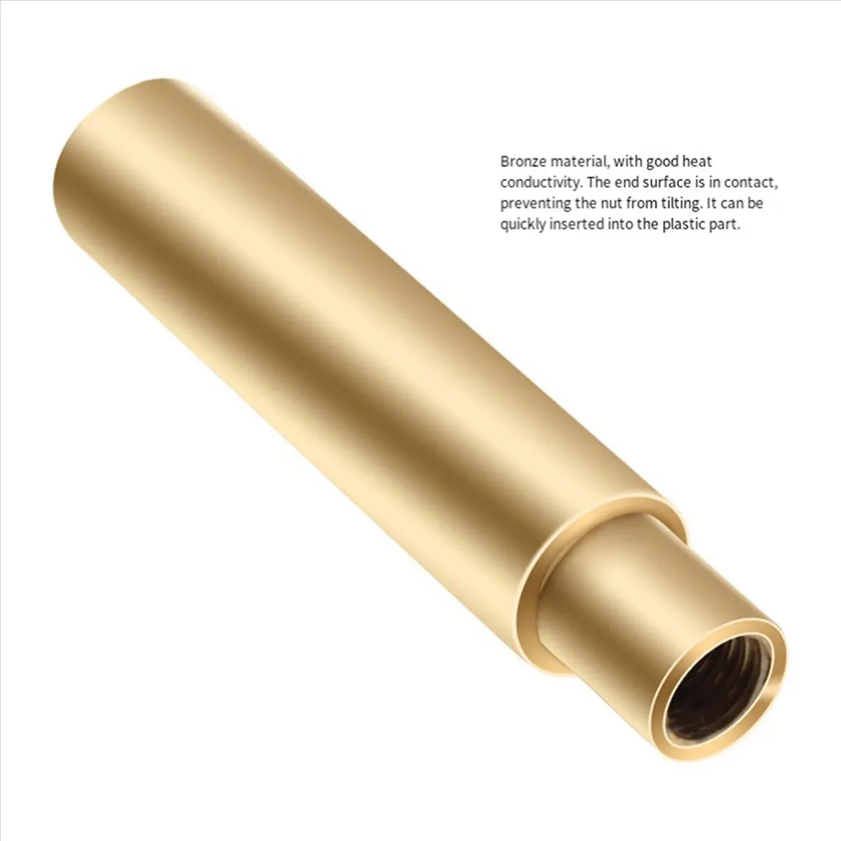 goodDT Brass Heat Insert Nut Tool Threaded Insertion Hot Melt Injection Nut Soldering Iron M2-M6 Plastic Printing 3DPrinter(US)