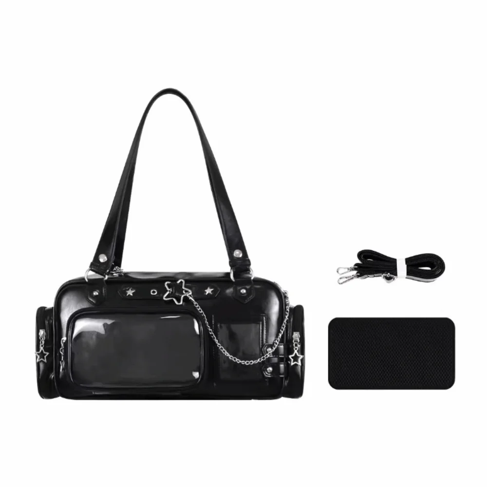 Cute PU Y2K Ita Bag Large Capacity Sweet Style Star Chain Bag New Original Design Crossbody Bag Girl