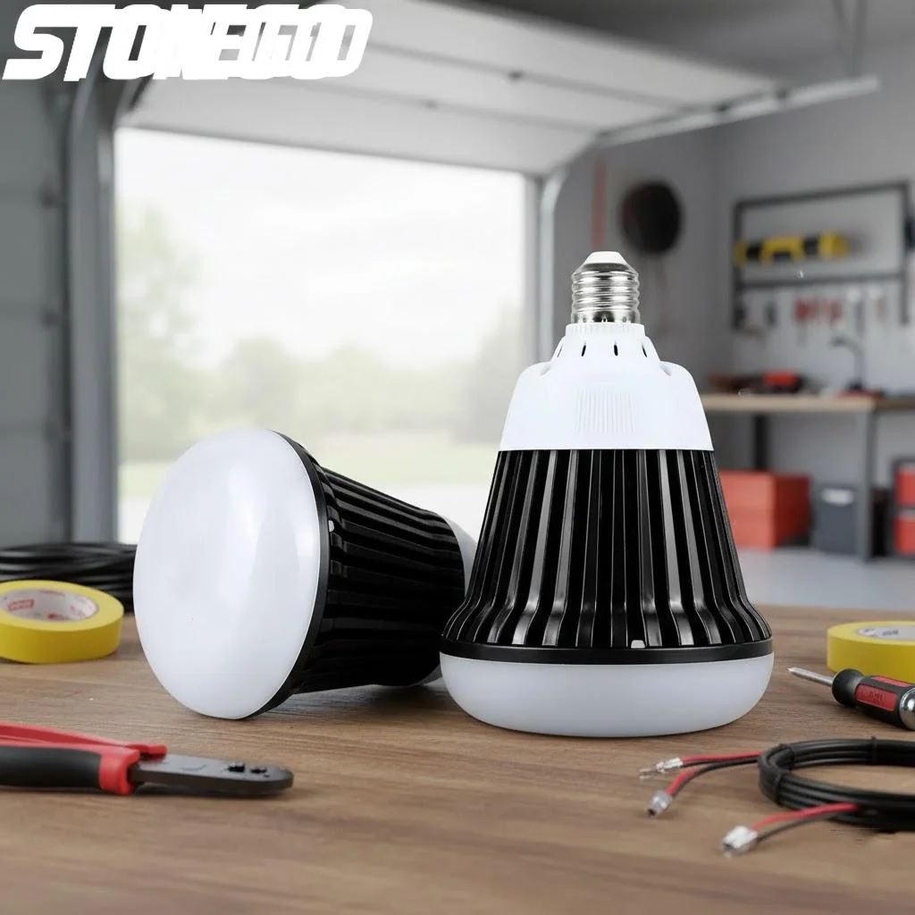 

Мощная светодиодная лампа E27 с винтовым цоколем, долговечная, энергосберегающая, с черным алюминиевым радиатором, для домашнего освещения