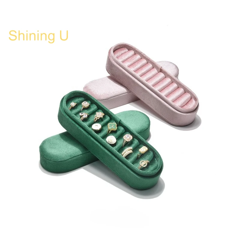 

Бархатная шкатулка для хранения колец и серег Shining U, органайзер для украшений, подарок