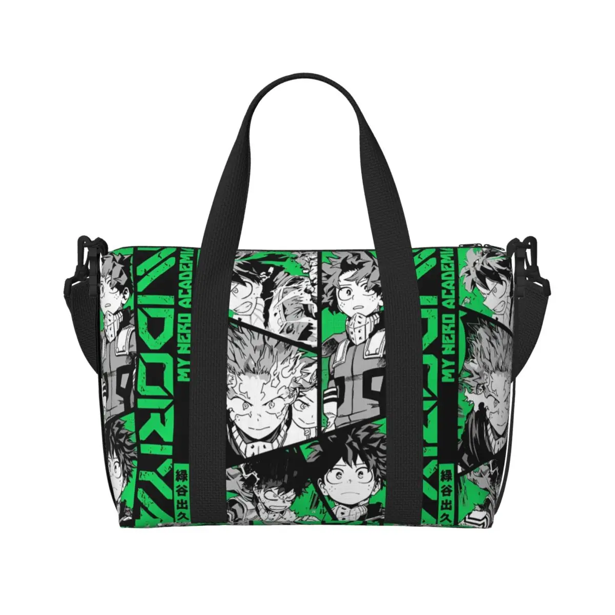 

Большая женская сумка-тоут «Моя геройская академия» с Деку, классическая, в стиле аниме, ретро, мультфильм, для покупок, пляжа, спортзала, путешествий