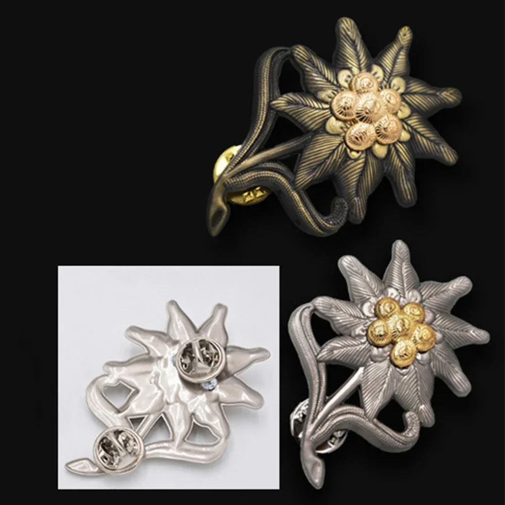 GERMAN EM BADGE EDELWEISS MOUNTAIN INFANTRY CAP HAT COCKADE MEDAL PIN