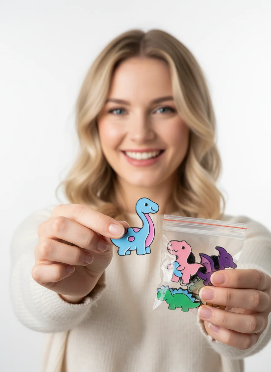 6 Styles Kawaii Cartoon Dinosaur Enamel Brooches Multicolour Brontosaurus Stegosaur Pterosaur T-Rex RaptorShaped Pins