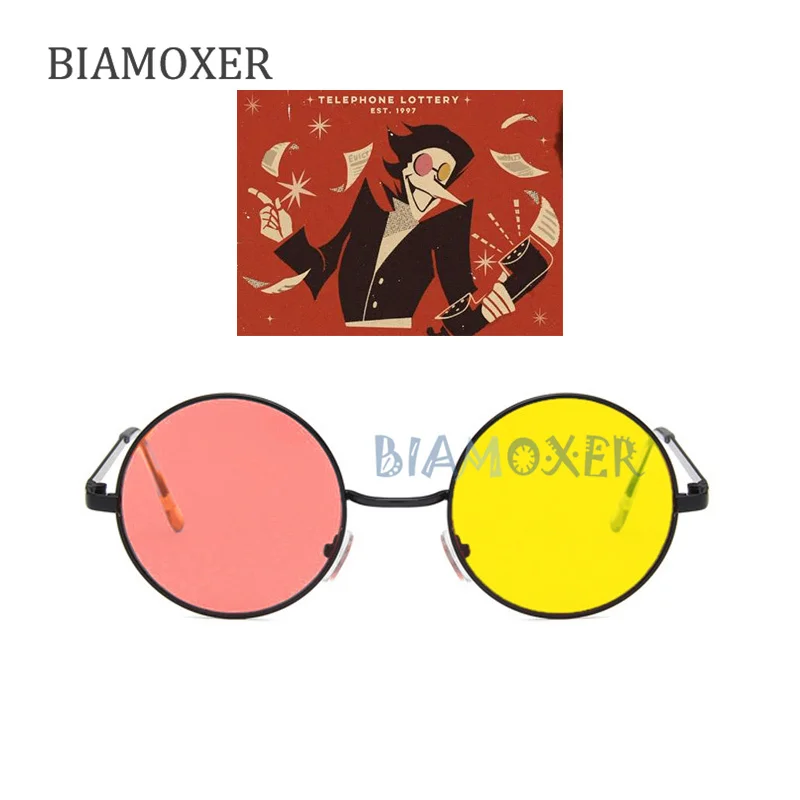 Mężczyźni Spamton okulary Cosplay Boss Spamton Cosplay peruki mieszane kolorowe okulary przeciwsłoneczne rekwizyt Cosplay