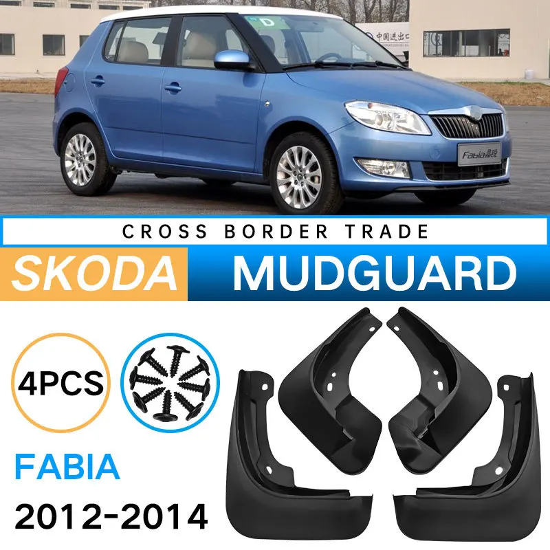 

For Skoda Fabia 2012-2014 Mud Flaps Splash Guards, Mudguards Fender Wheel Mud Flap Car Exterior Protector Accessories