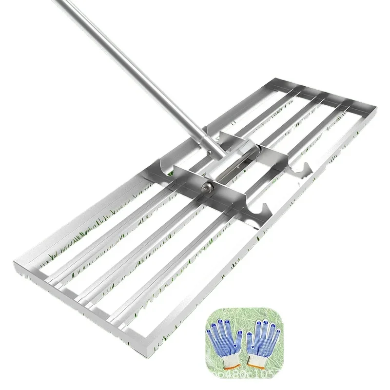 

Stainless steel handle leveling rake