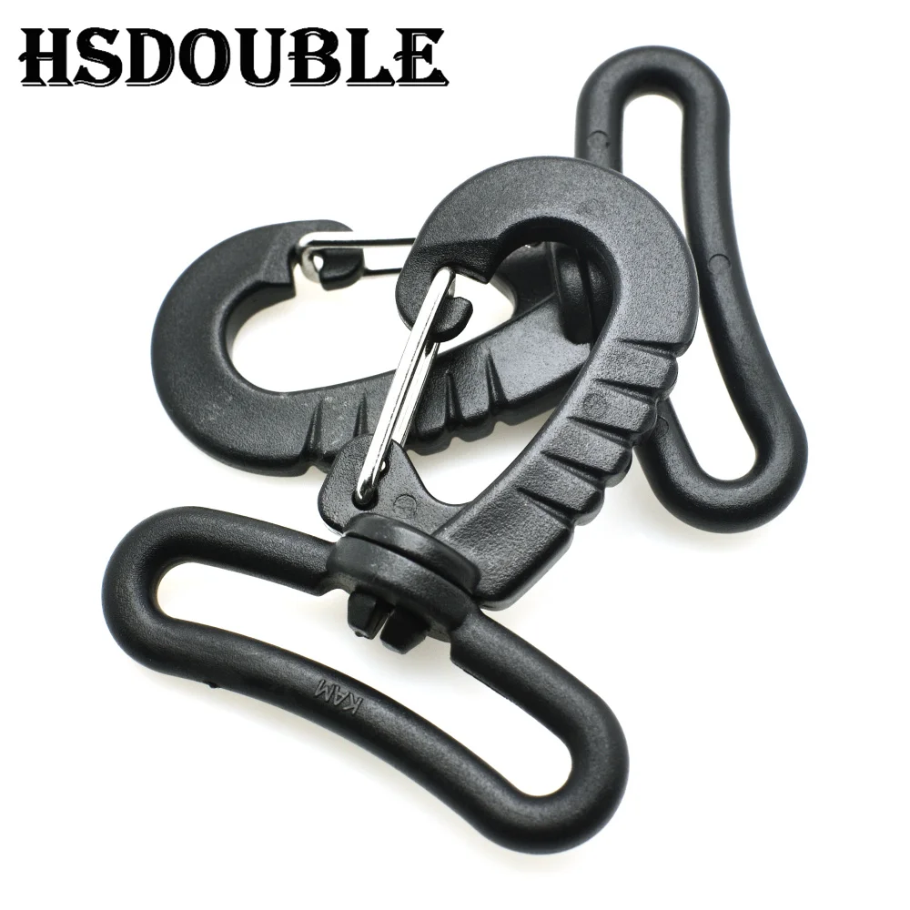 Plastic Swivel Snap Hook for Keychain Backpack Buckle Belt Strap Black