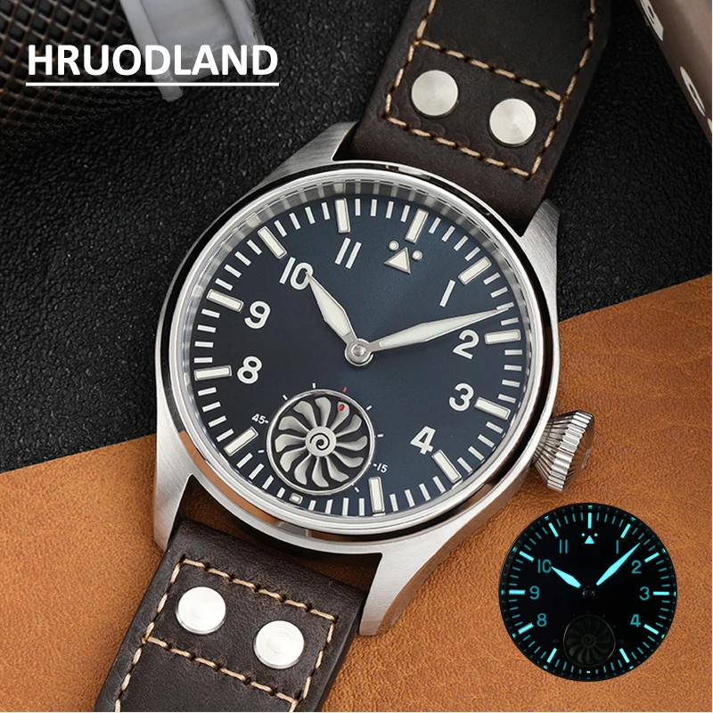 

Hruodland F016 Pilot Watch ST3620 Movement BGW-9 Luminous Sapphire Crystal 43mm Men Mechanical Fashion Retro Watch Reloj Hombre