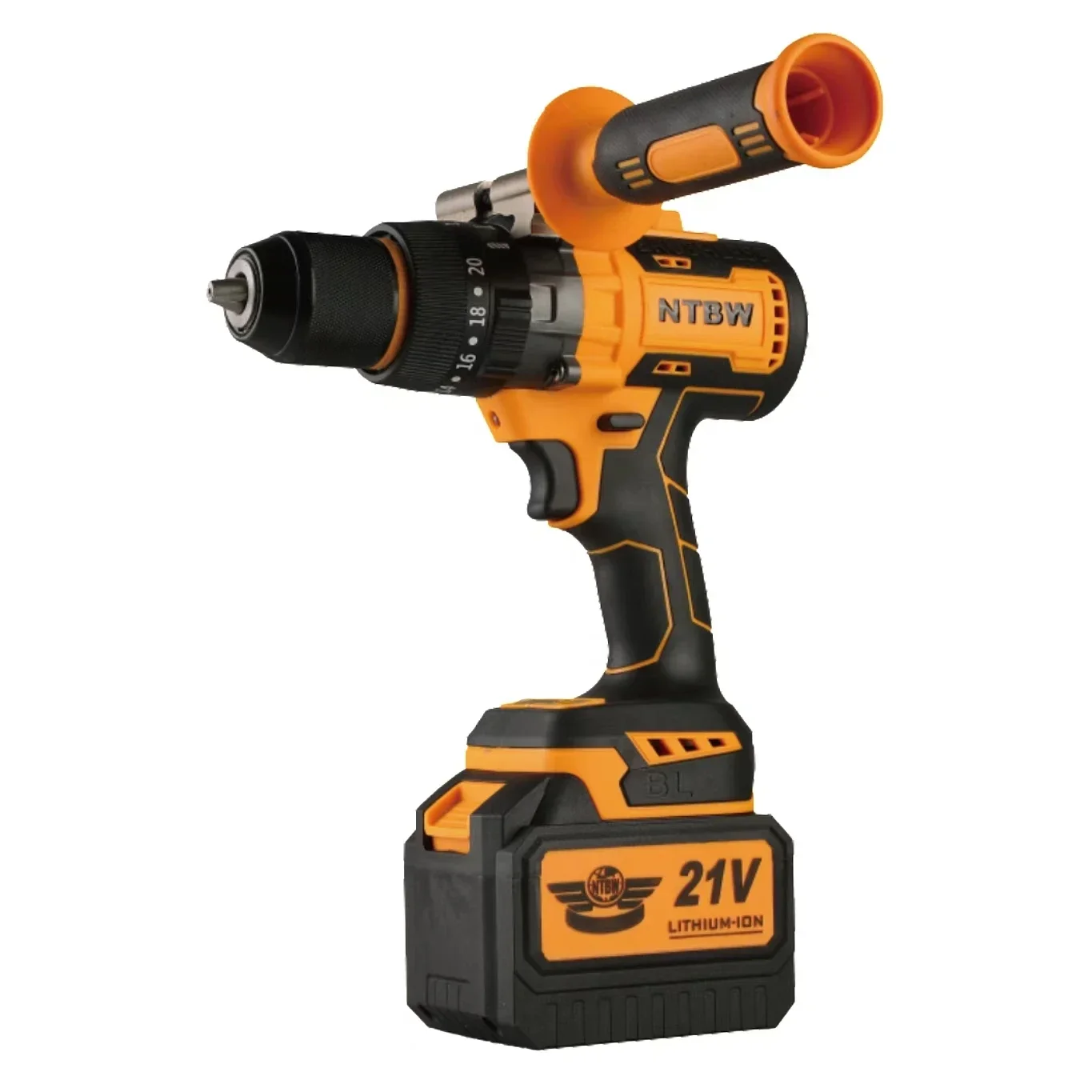 

2024 Model 21V Lithium Electric Brushless Impact Drill Variable Speed Hand Drill with 13mm Max Drilling Wood Steel Metal Tools