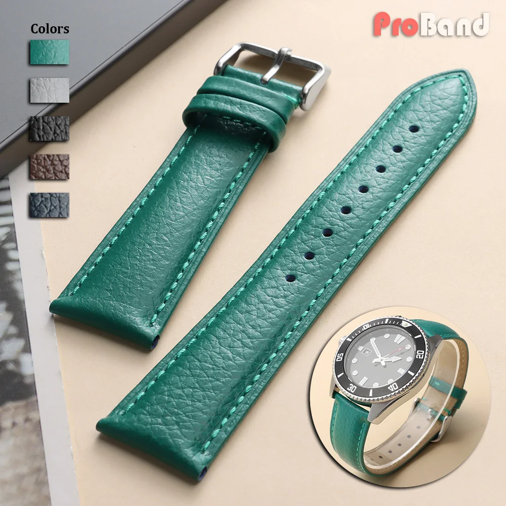 

Leather Watch Band 18mm 19mm 20mm 21mm 22mm Watch Strap for Men Women Wristbands Universal Replacement Belt for Seiko for Omega