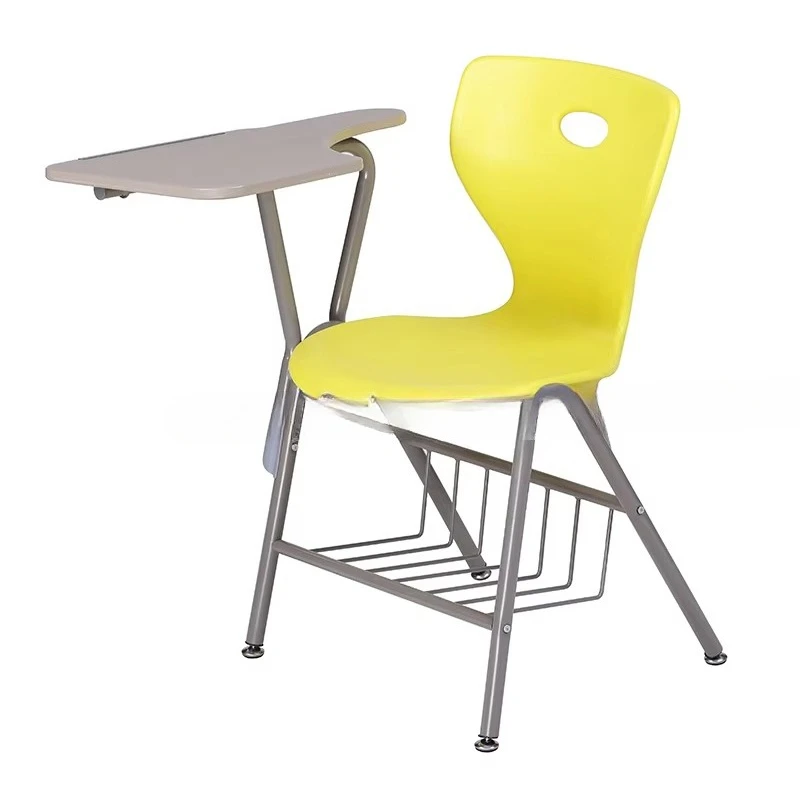 

School chair with desk Ergonomic student writing chair with tablet arm