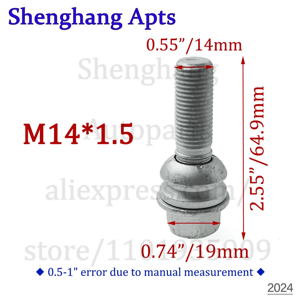 M14*1.5 Wheel Lug Bolt For Porsche Cayenne VW Touareg Audi Q7 WHT001693,7L0601139A,95536120300,95536120301,WHT001694A,WHT002529