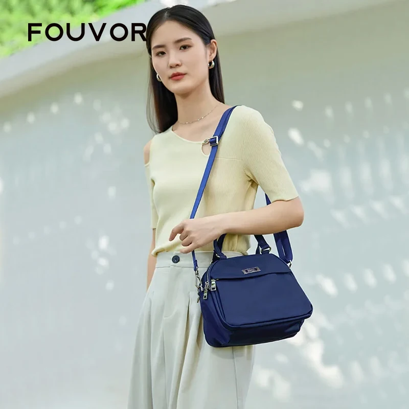 Fouvor Women's 2026 New Style Fashion Small Handbag Nylon Oxford Fabric Crossbody Bag Casual Elegant Canvas Shoulder Bag 6026-01
