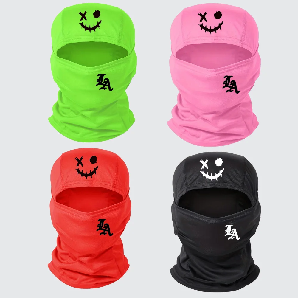 1/3/4/5 PC Logo Full Face Facial Mask - Breathable and Fast Drying, Suitable for Outdoor Sports, Avant-Garde Street Fashion,