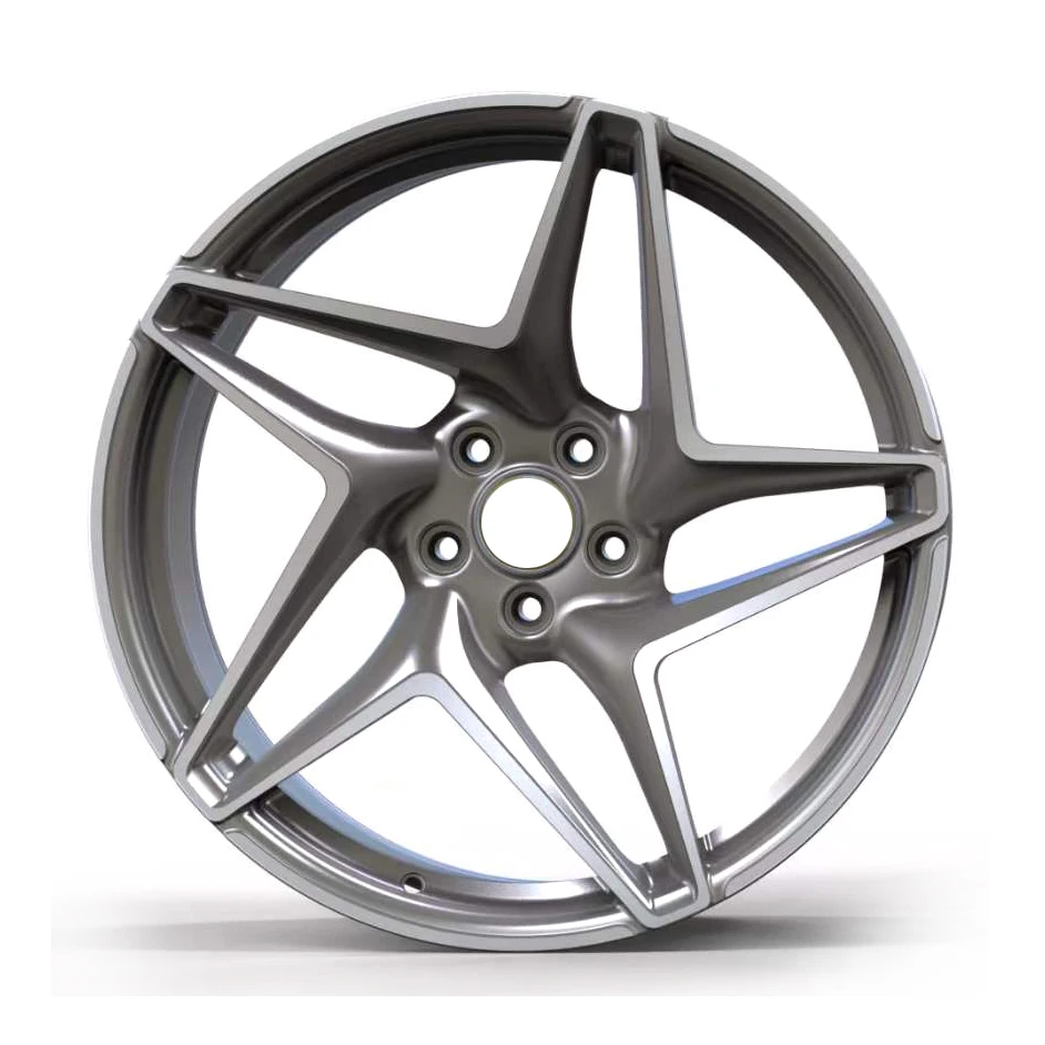 

1 Piece Forged Hub Custom for Sports Car 5 Panel Design Finish Suitable for Lamborghini Porsche Ferrari
