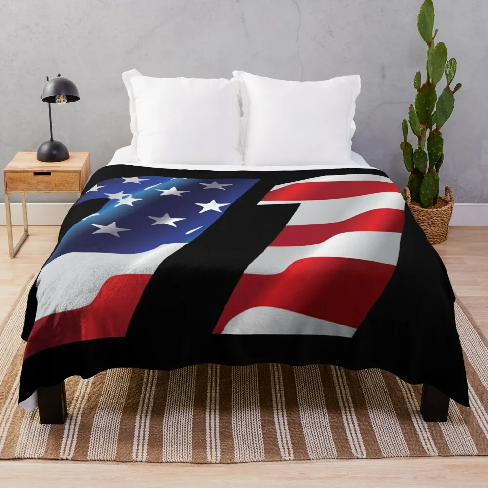 

Denny Hamlin USA 11 Throw Blanket Cozy Home Blanket Gift for Christmas Holiday