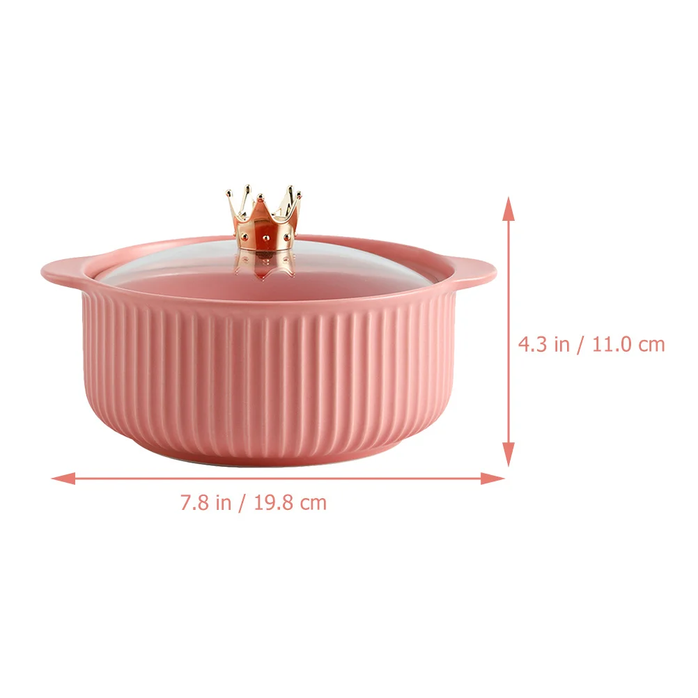 

Soup Bowl with Handle Noodle Serving Instant Noodles Ceramic Cereal Bowls Porcelain Ramen