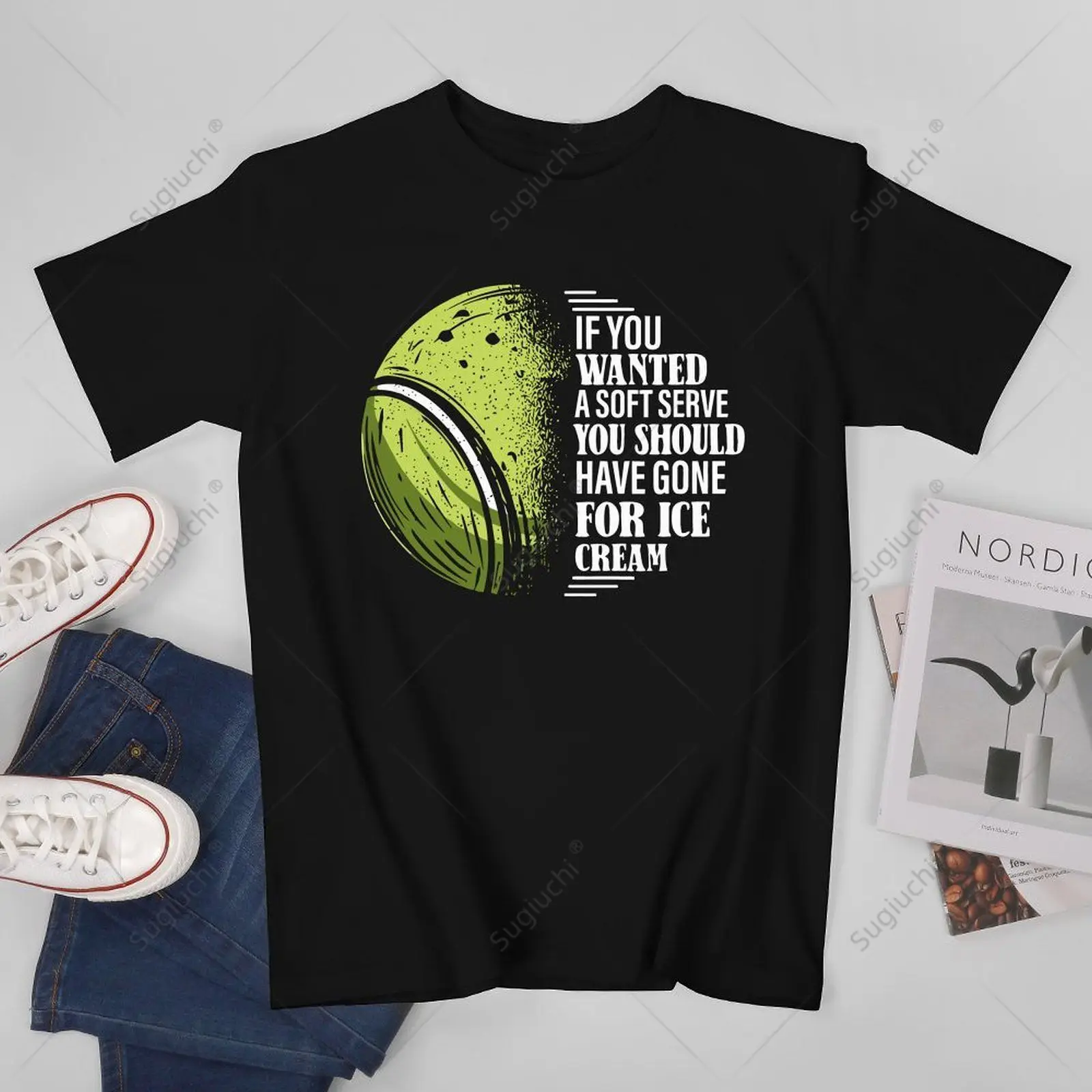 Unisex Men If You Wanted A Soft Serve Funny Tennis Player Tshirt Tees T Shirts Women Boys 100% Cotton T-Shirt